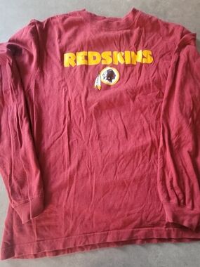NFL Washington REDSKINS Burgundy Long-Sleeve Tee with Yellow Team Graphic